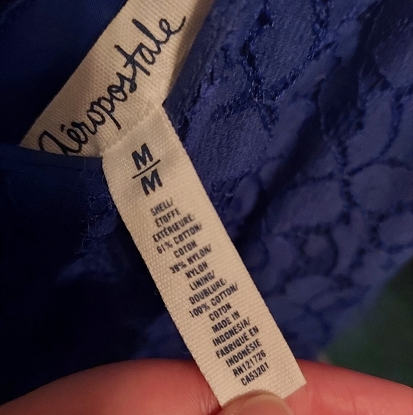 Aeropostale Navy Blue Lace Dress Size Medium - Picture 7 of 7